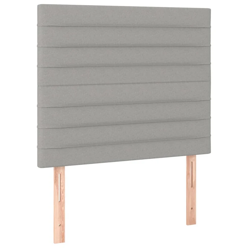 Tête de lit accessoire couchage chambre à coucher meuble à LED 100 x 5 x 118/128 cm tissu gris clair TDL0201465