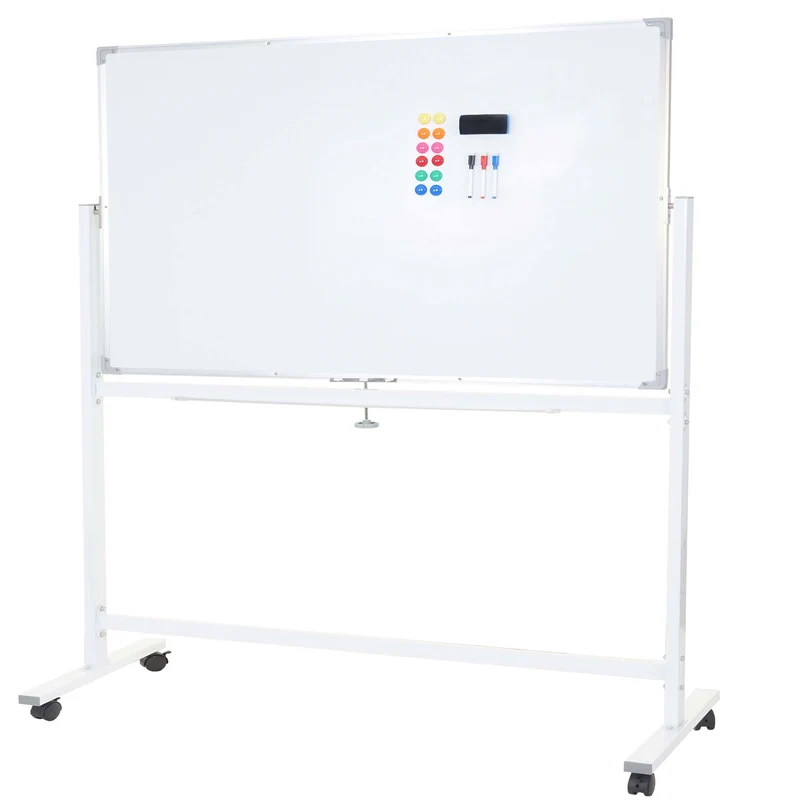 1x tableau blanc avec accessoires tableau d'affichage magnétiques 180 x 100 cm 04_0008571