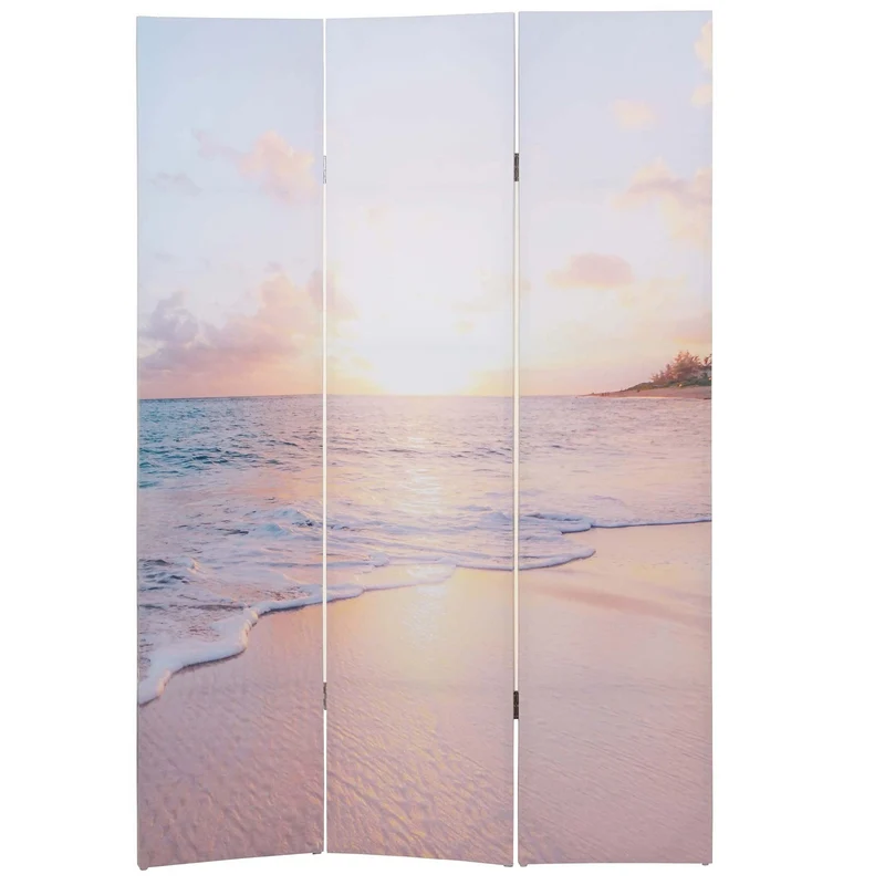 Paravent séparateur de pièce 3 panneaux 180 x 121 cm océan 04_0008063