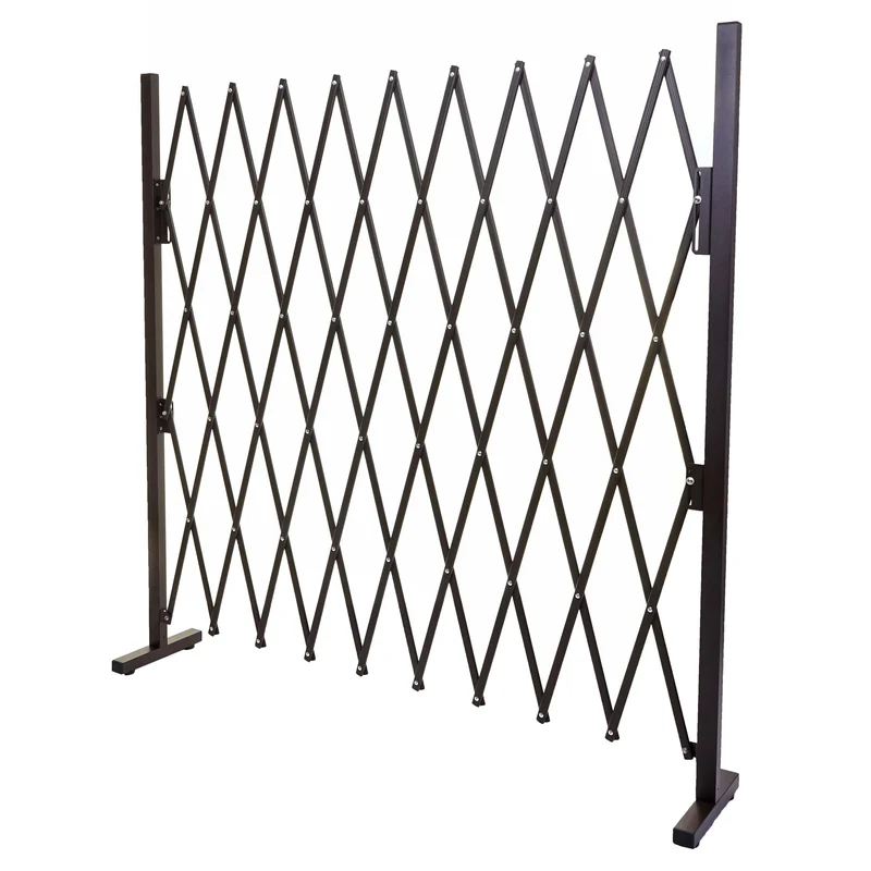 Grille de barrière grille à ciseau grille de protection des animaux extensible aluminium marron hauteur 153 cm largeur 32-265 cm 04_0006984