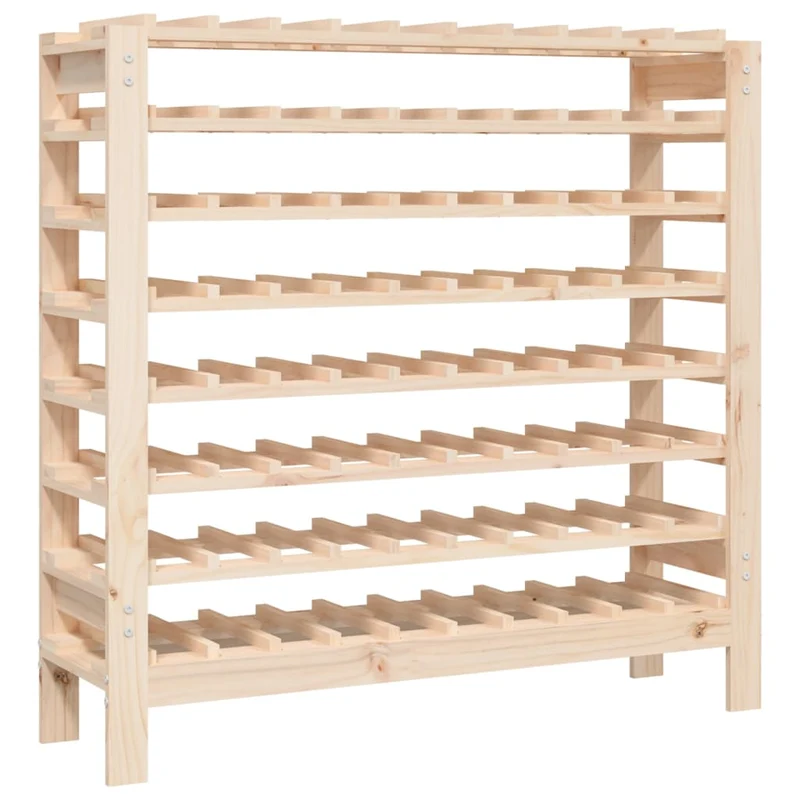 Casier range bouteilles étagère de rangement vin 109,5 x 30 x 107,5 cm bois de pin brun DEC024350