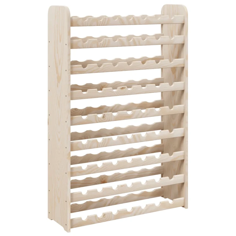 Casier range bouteilles étagère de rangement jusqu'à 63 bouteilles de vin 72,5 x 25 x 111,5 cm bois de pin DEC024362