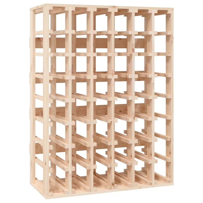 Casier range bouteilles étagère de rangement jusqu'à 48 bouteilles de vin 70 x 33 x 94 cm bois de pin brun DEC024361