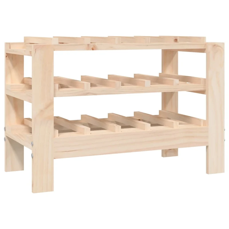 Casier range bouteilles étagère de rangement jusqu'à 15 bouteilles de vin 61,5 x 30 x 42 cm bois de pin DEC024357