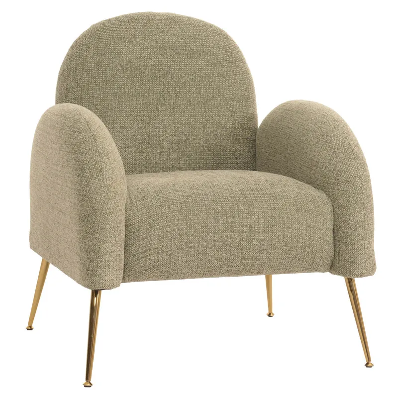 Fauteuil lounge cocktail rétro tissu chenille vert clair rembourrage extra épais de 22 cm 04_0006860