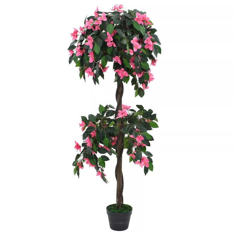 Plante artificielle de rhododendron avec pot 155cm vert et rose DEC021947