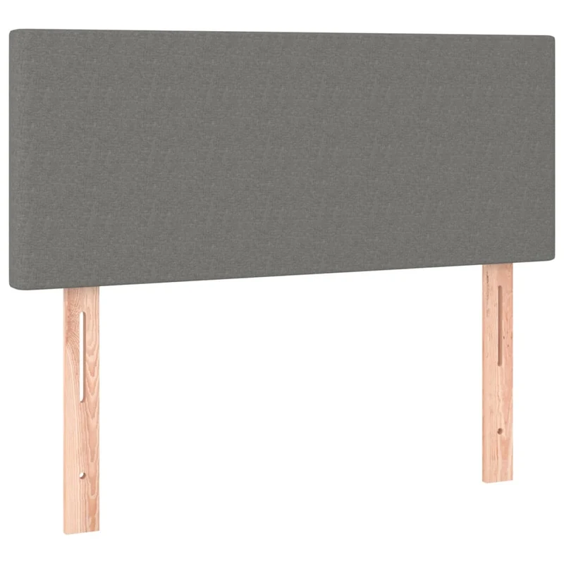 Tête de lit accessoire couchage chambre à coucher meuble 100 x 5 x 78/88 cm tissu gris foncé TDL0203192