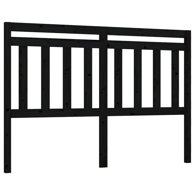 Tête de lit accessoire couchage chambre à coucher meuble 166 x 4 x 100 cm bois de pin noir TDL0202217