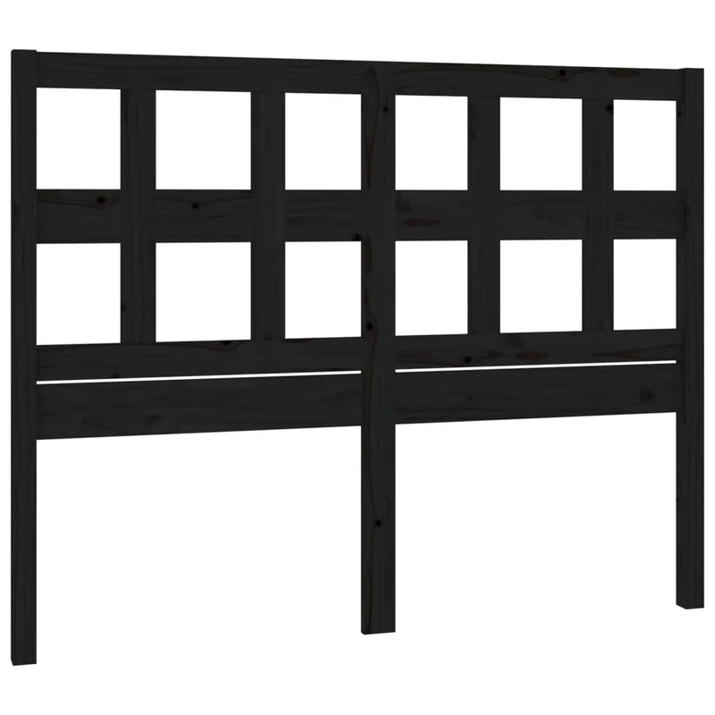 Tête de lit accessoire couchage chambre à coucher meuble 205,5 x 4 x 100 cm bois de pin noir TDL0202153