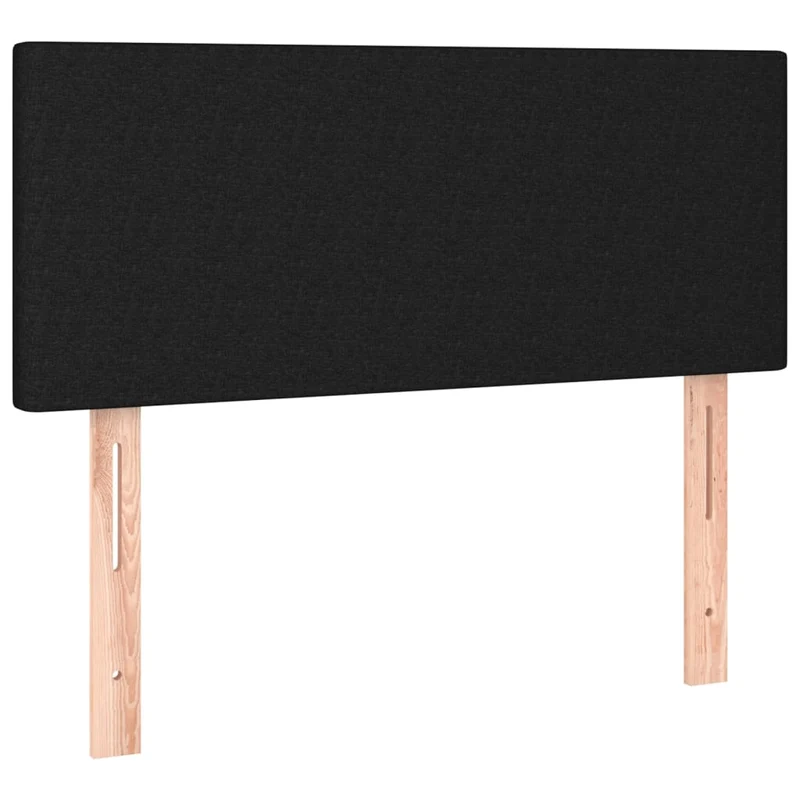 Tête de lit accessoire couchage chambre à coucher meuble à LED 90 x 5 x 78/88 cm tissu noir TDL0200536