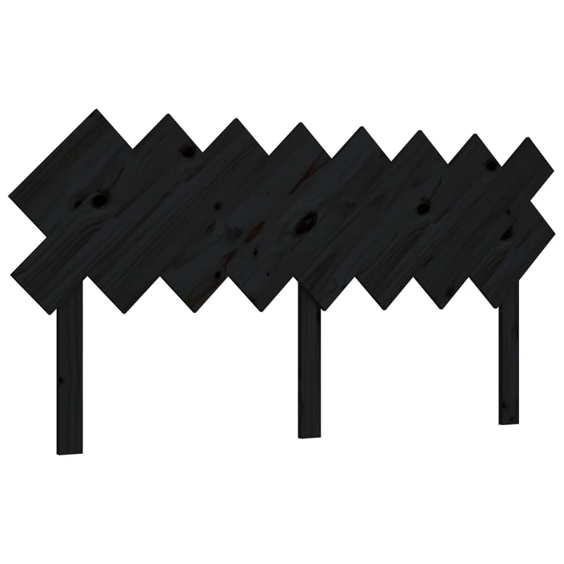 Tête de lit accessoire couchage chambre à coucher meuble 159,5 x 3 x 80,5 cm bois de pin noir TDL0202233