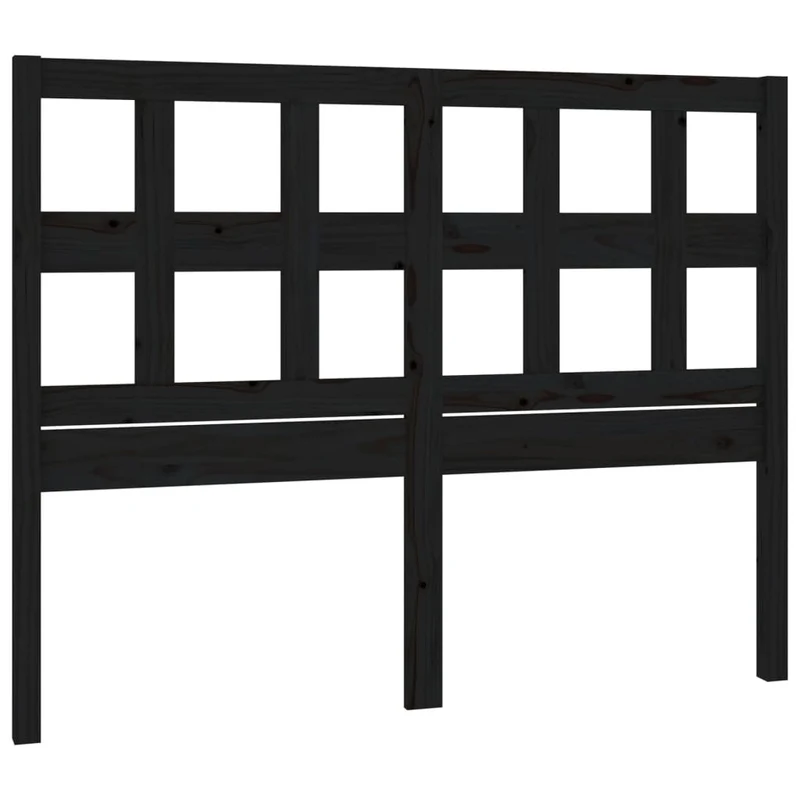 Tête de lit accessoire couchage chambre à coucher meuble 165,5 x 4 x 100 cm bois de pin noir TDL0202226