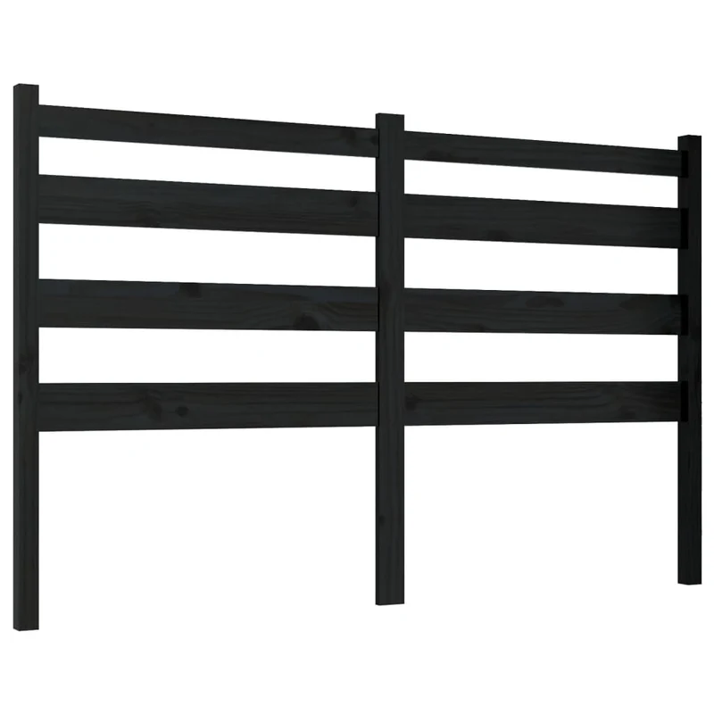Tête de lit accessoire couchage chambre à coucher meuble 166 x 4 x 100 cm bois de pin noir TDL0202204