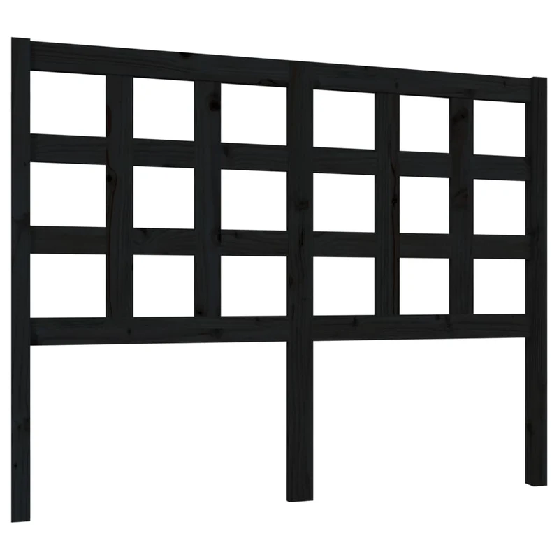 Tête de lit accessoire couchage chambre à coucher meuble 125,5 x 4 x 100 cm bois de pin noir TDL0202346