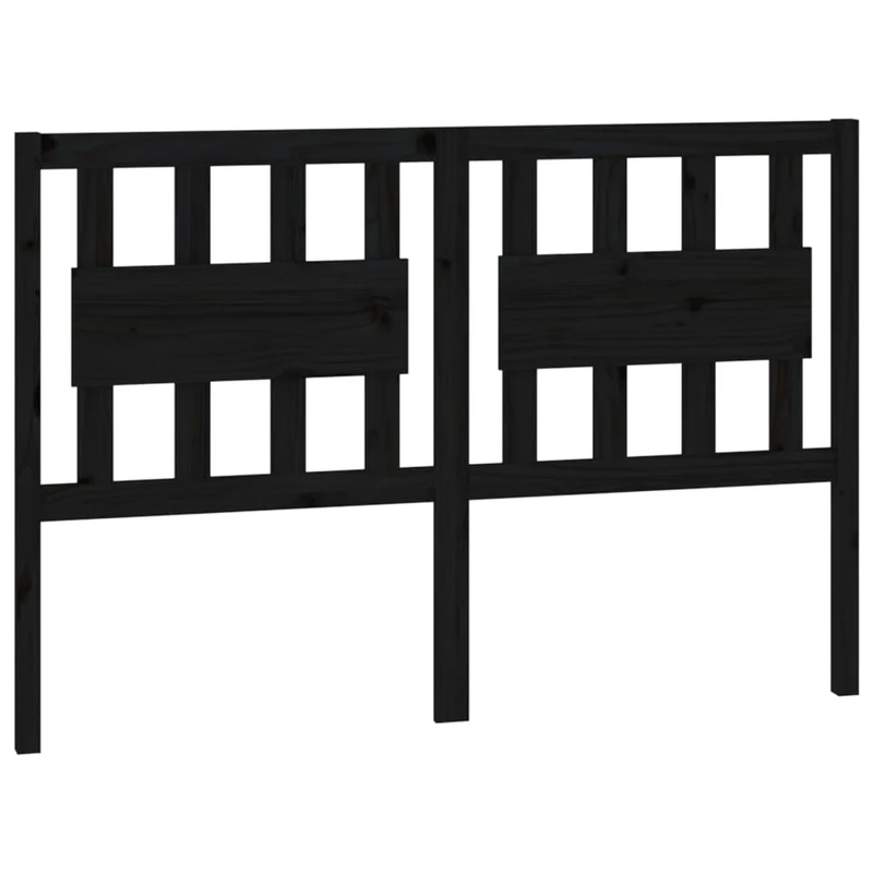 Tête de lit accessoire couchage chambre à coucher meuble 125,5 x 4 x 100 cm bois de pin noir TDL0202340