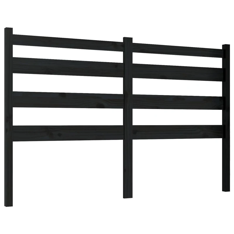 Tête de lit accessoire couchage chambre à coucher meuble 126 x 4 x 100 cm bois de pin noir TDL0202330