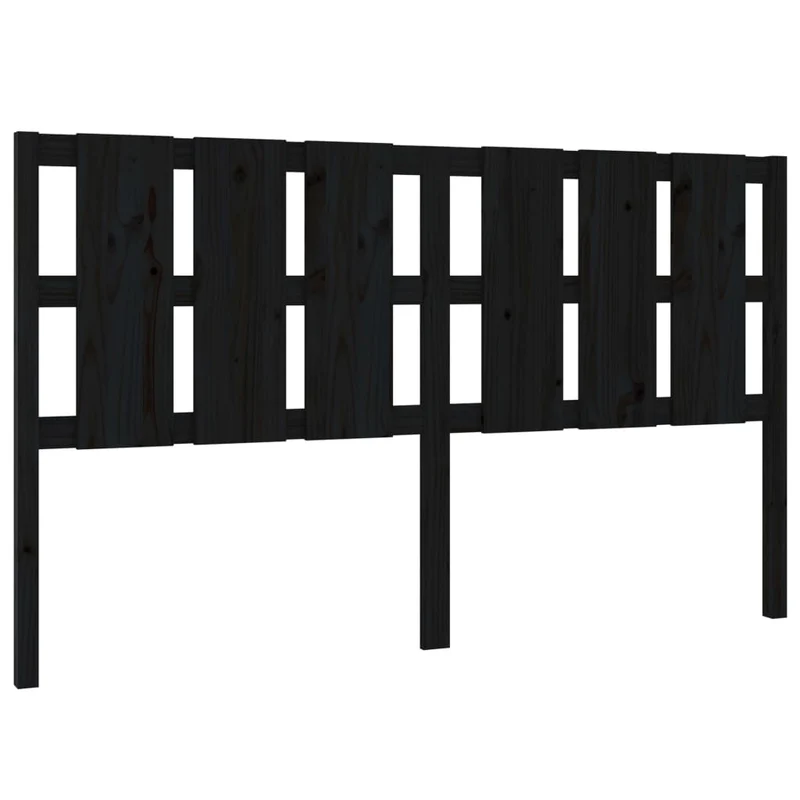 Tête de lit accessoire couchage chambre à coucher meuble 165,5 x 4 x 100 cm bois de pin noir TDL0202227