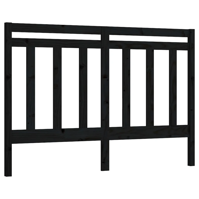 Tête de lit accessoire couchage chambre à coucher meuble 126 x 4 x 100 cm bois de pin noir TDL0202329