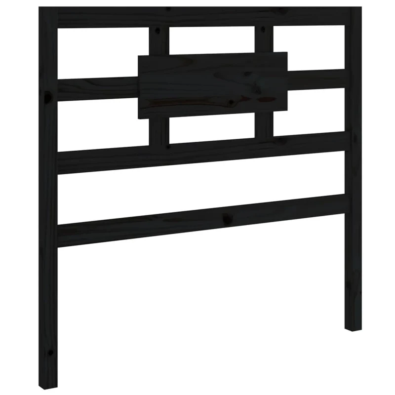 Tête de lit accessoire couchage chambre à coucher meuble 95,5 x 4 x 100 cm bois de pin noir TDL0202064