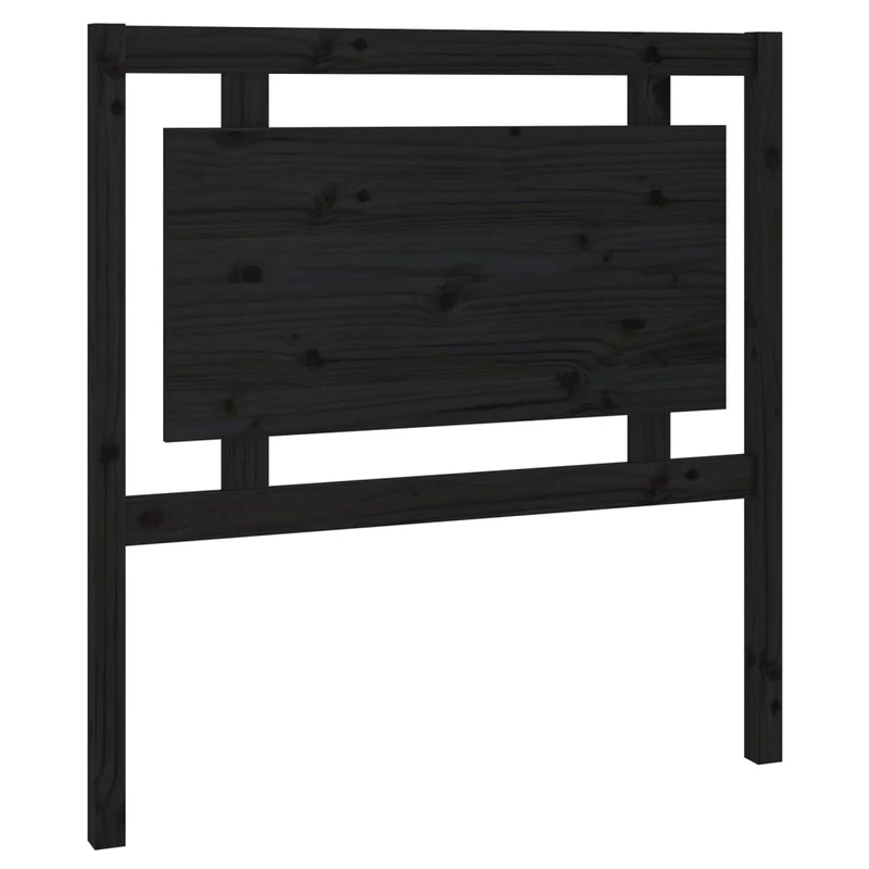 Tête de lit accessoire couchage chambre à coucher meuble 95,5 x 4 x 100 cm bois de pin noir TDL0202057