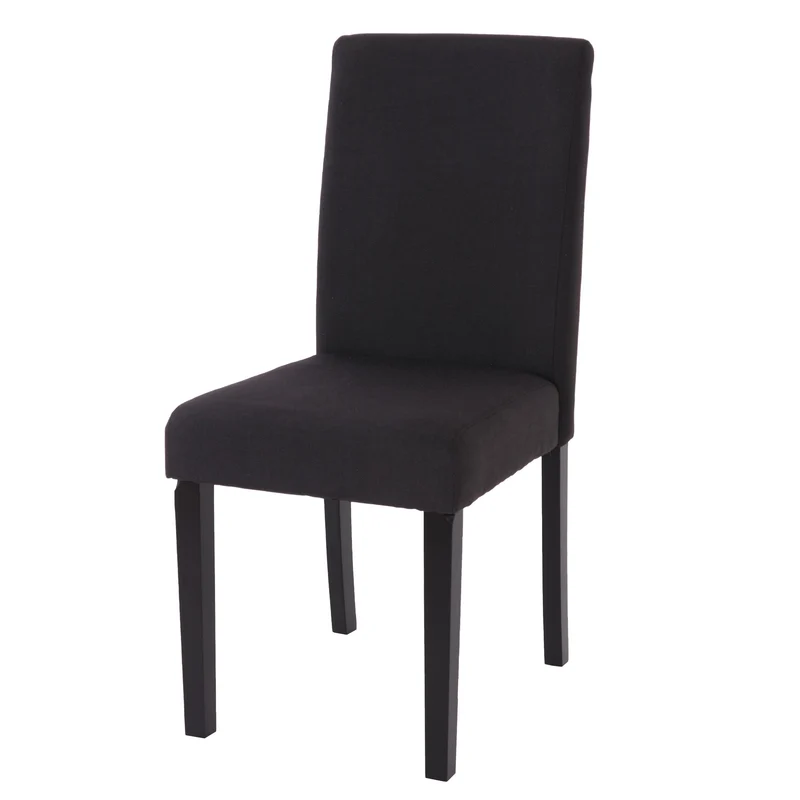 Chaise de salle à manger cuisine en tissu gris anthracite pieds en bois clair design moderne 04_0002358