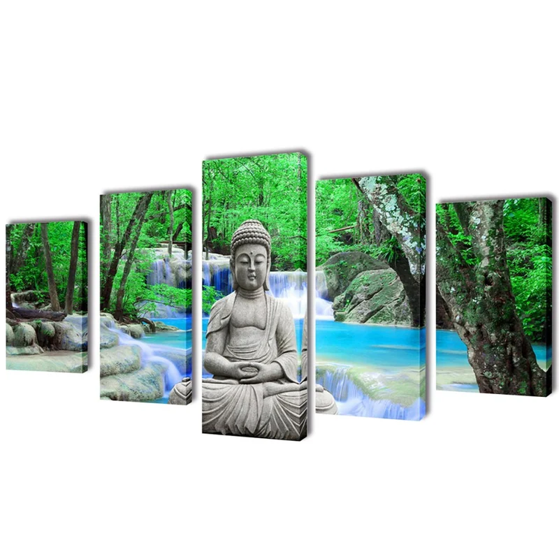 Toile de décoration murale kit de 5 pièces 200x100cm bouddha DEC02024