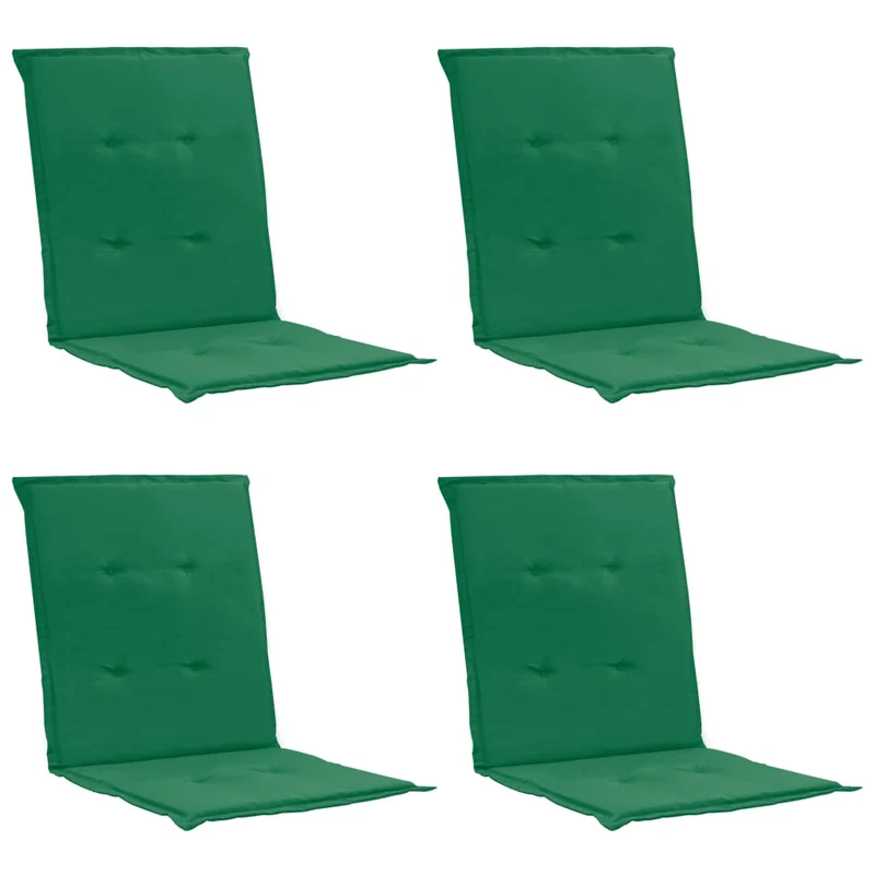 lot de 4 coussins de chaise de jardin 100% polyester imperméable vert 100 x 50 x 3 cm DEC021685