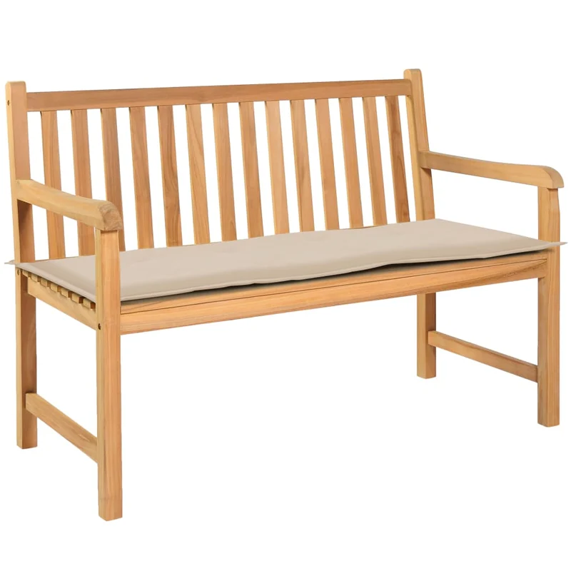 Coussin de banc de jardin Crème 120 x 50 x 3 cm DEC021559