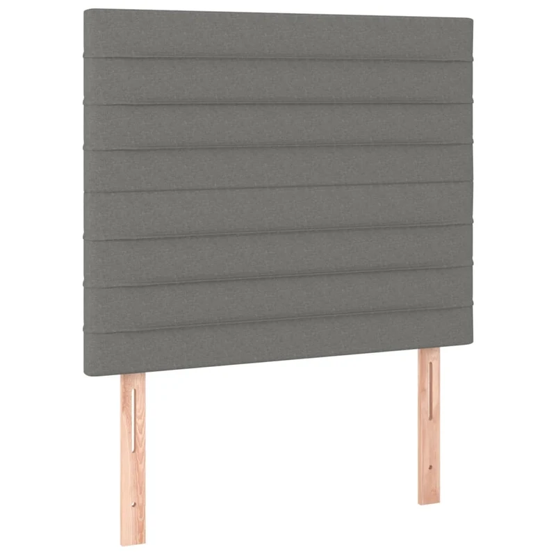 Tête de lit accessoire couchage chambre à coucher meuble 2 parties 80 x 5 x 78/88 cm tissu gris foncé TDL0206357