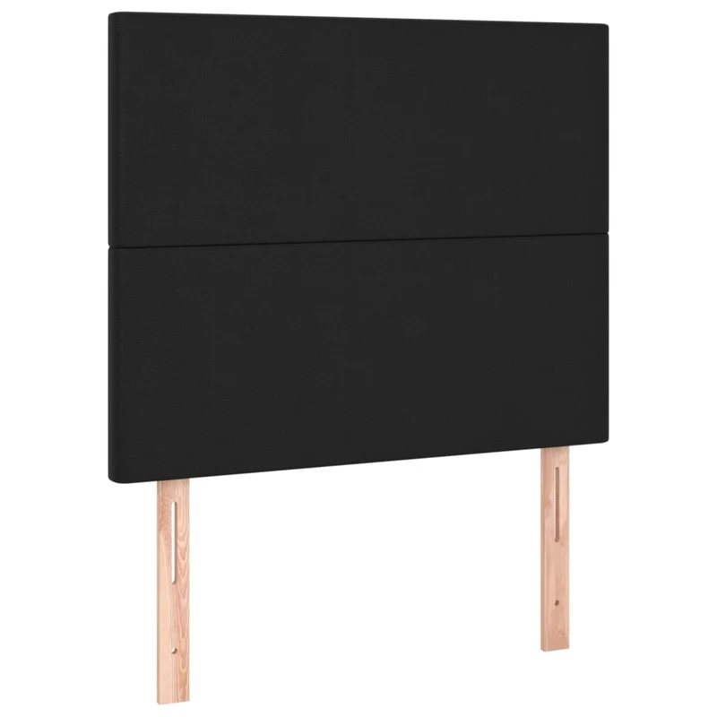 Tête de lit accessoire couchage chambre à coucher meuble 2 parties 100 x 5 x 78/88 cm synthétique noir TDL0206280