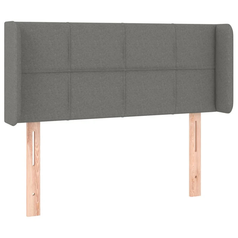 Tête de lit accessoire couchage chambre à coucher meuble à LED 103 x 16 x 78/88 cm tissu gris foncé TDL0201172