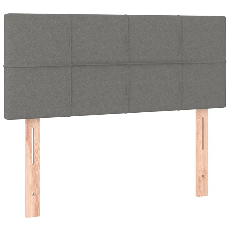 Tête de lit accessoire couchage chambre à coucher meuble 100 x 5 x 78/88 cm tissu gris foncé TDL0203197