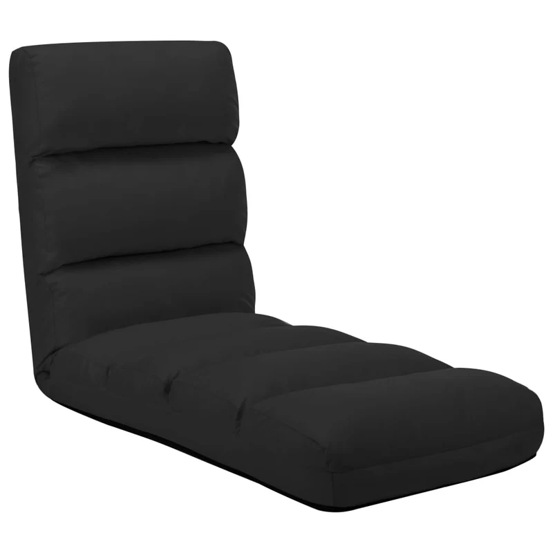 Fauteuil de sol chaise de sol chaise longue piable réglable en PVC noir DEC026240