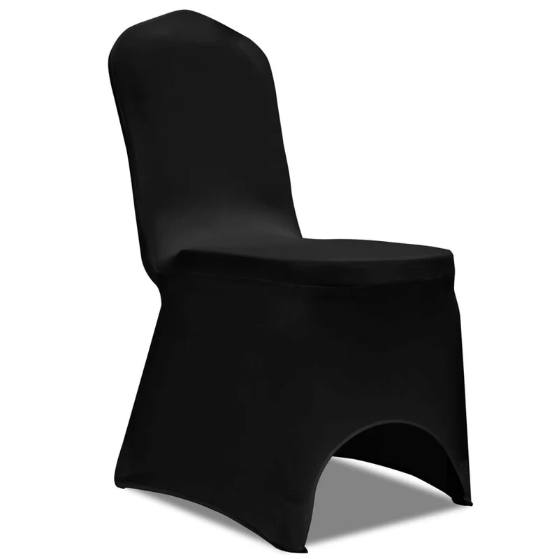 50 housses de chaise extensibles noires DEC022279
