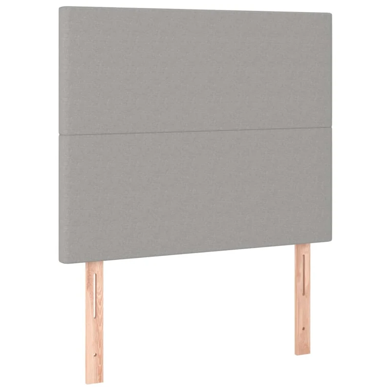 Tête de lit accessoire couchage chambre à coucher meuble 2 parties 100 x 5 x 78/88 cm tissu gris clair TDL0206459