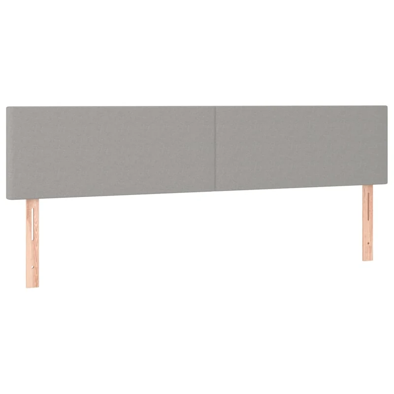 Tête de lit accessoire couchage chambre à coucher meuble 2 parties 100 x 5 x 78/88 cm tissu gris clair TDL0206457