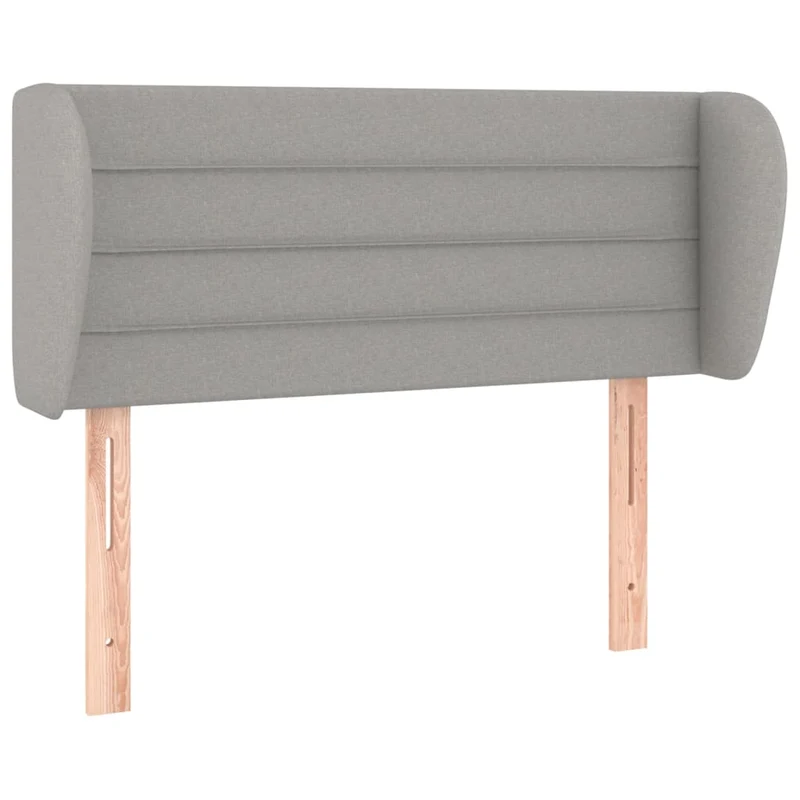 Tête de lit accessoire couchage chambre à coucher meuble avec rebord latéral 103 x 23 x 78/88 cm tissu gris clair TDL0205284