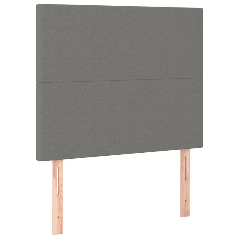 Tête de lit accessoire couchage chambre à coucher meuble 2 parties 100 x 5 x 78/88 cm tissu gris foncé TDL0206389
