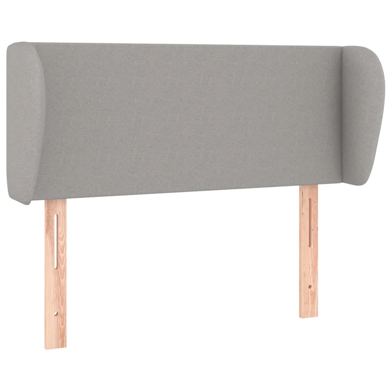 Tête de lit accessoire couchage chambre à coucher meuble avec rebord latéral 103 x 23 x 78/88 cm tissu gris clair TDL0205287