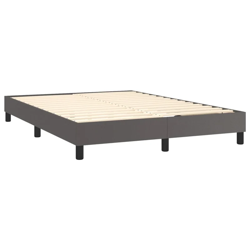 Sommier à lattes sur pieds cadre de lit 140x200 cm synthétique gris TDL0207226