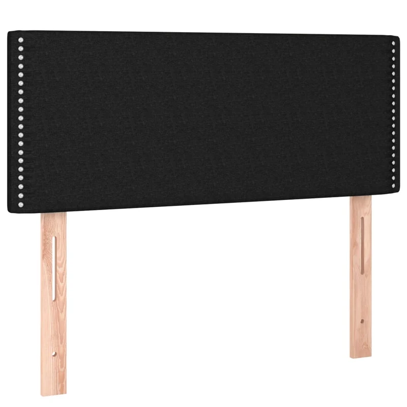 Tête de lit accessoire couchage chambre à coucher meuble 100 x 5 x 78/88 cm tissu noir TDL0202394
