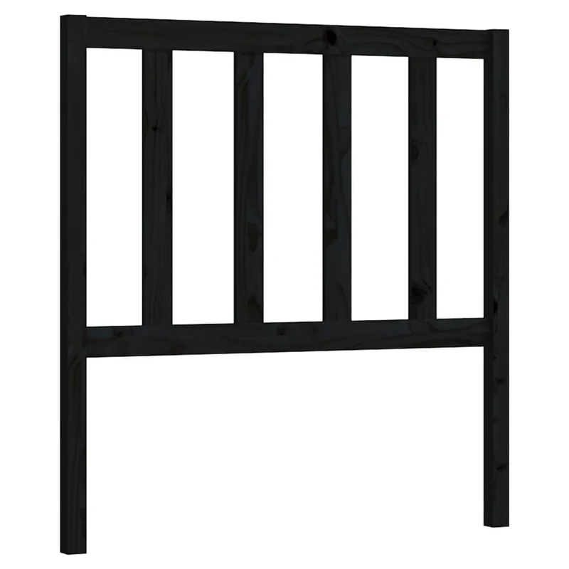 Tête de lit accessoire couchage chambre à coucher meuble 81 x 4 x 100 cm bois de pin noir TDL0202093