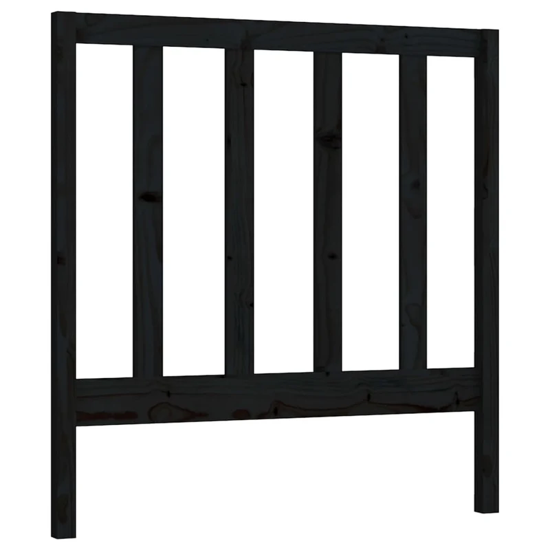 Tête de lit accessoire couchage chambre à coucher meuble 81 x 4 x 100 cm bois de pin noir TDL0202089