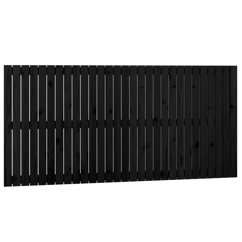 Tête de lit accessoire couchage chambre à coucher meuble murale 185 x 3 x 90 cm bois massif noir TDL0202514