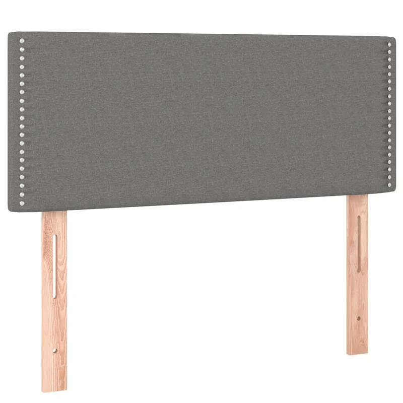 Tête de lit accessoire couchage chambre à coucher meuble 80 x 5 x 78/88 cm tissu gris foncé TDL0203180