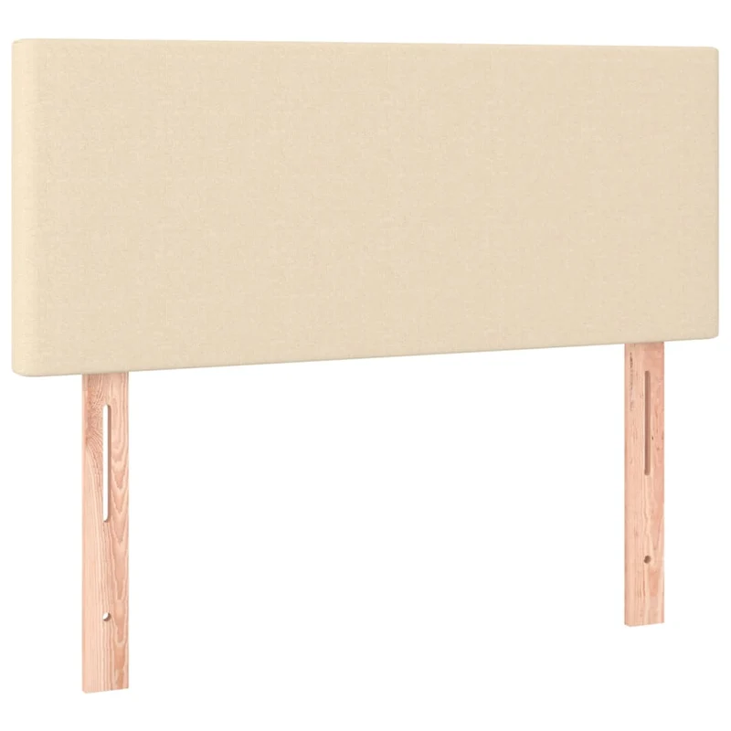 Tête de lit accessoire couchage chambre à coucher meuble à LED 100 x 5 x 78/88 cm tissu crème TDL0201673