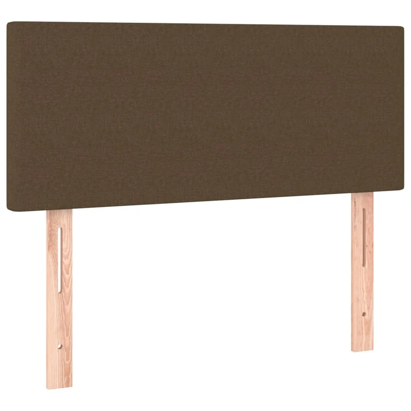 Tête de lit accessoire couchage chambre à coucher meuble 100 x 5 x 78/88 cm tissu marron foncé TDL0203134