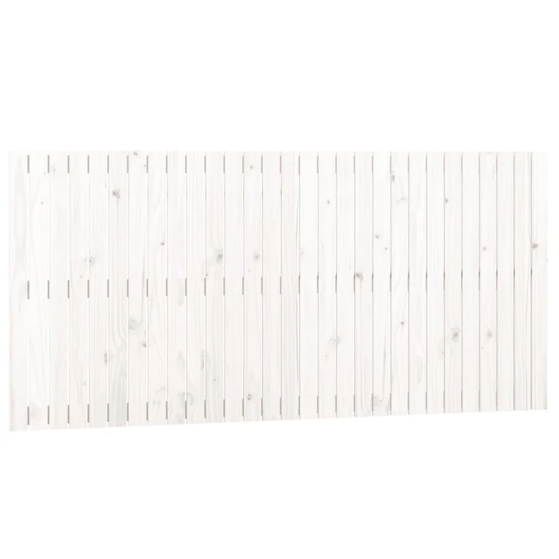 Tête de lit accessoire couchage chambre à coucher meuble murale style palette 185 x 3 x 90 cm bois massif blanc TDL0202700